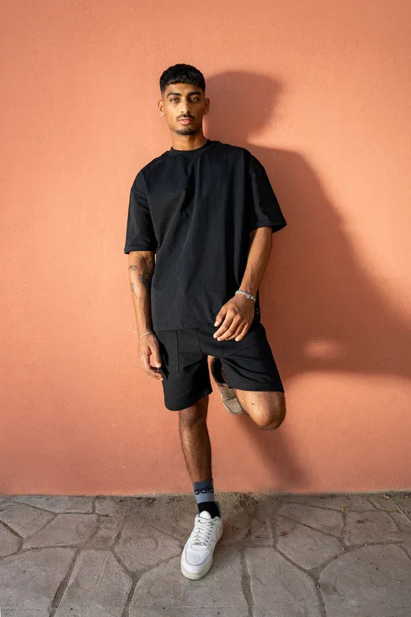 b)asic Oversized T-Shirt Party Black