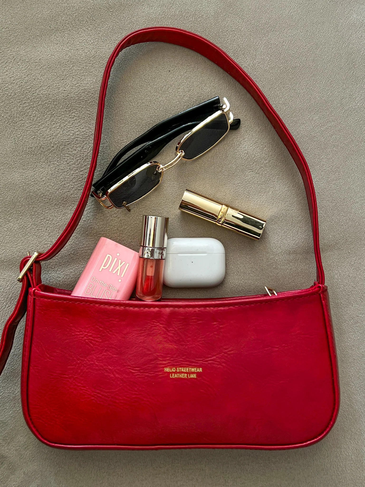 TOKEN LEATHER BAG Red