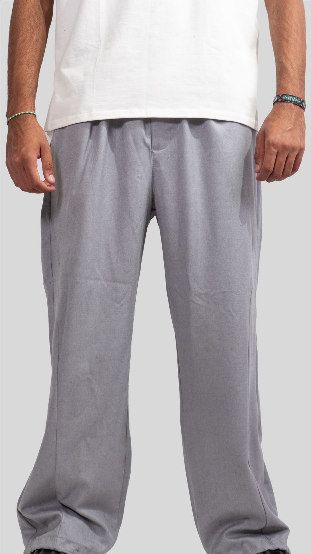 duo parachute pants men Light gray