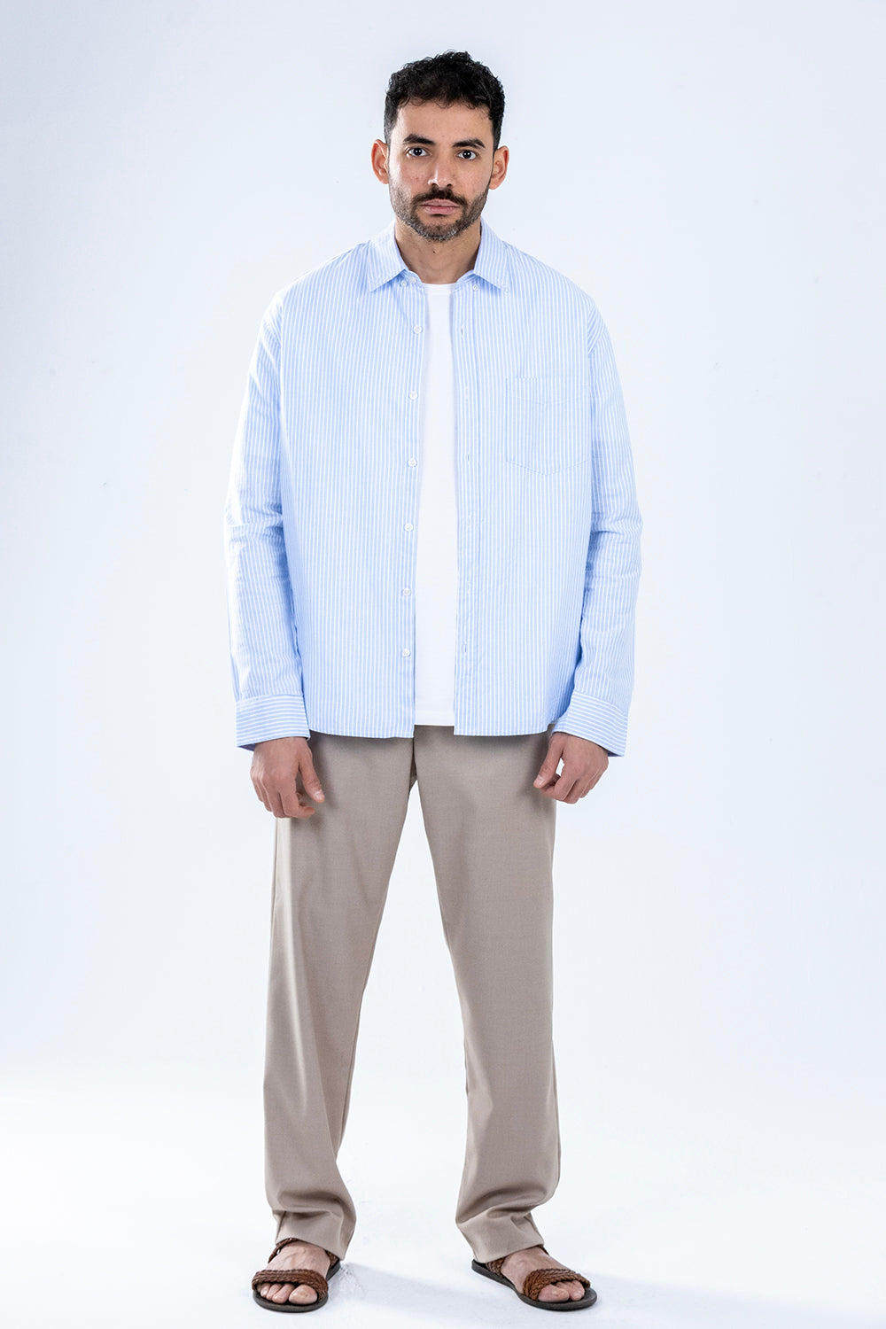 Striped Button-up Oxford shirt