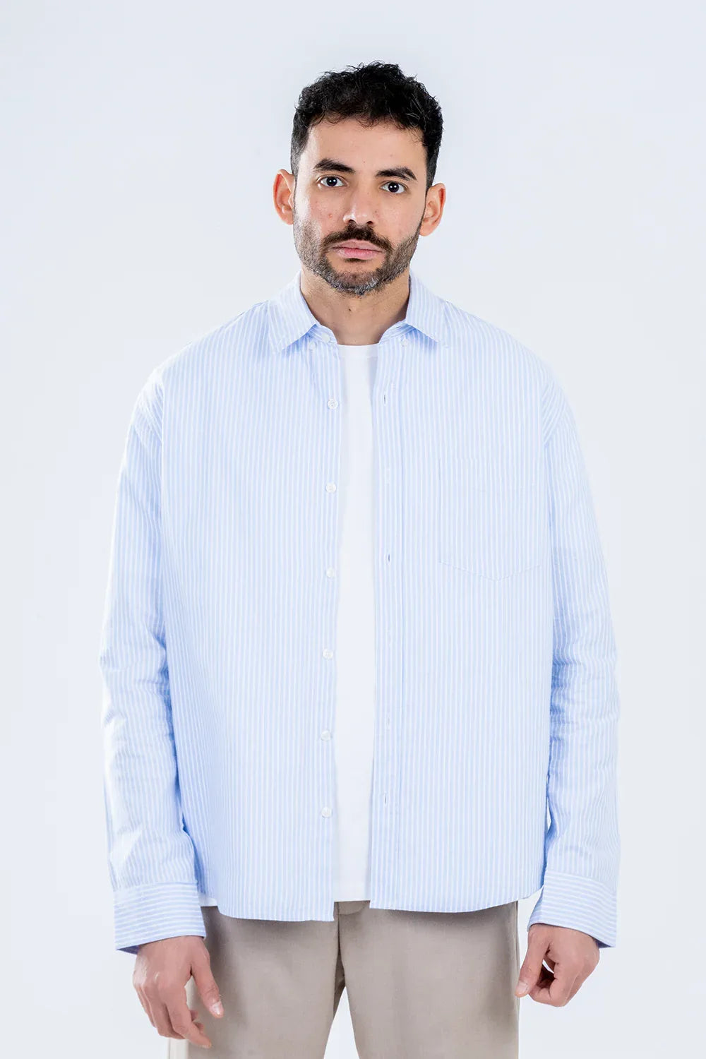 Blank Button-up Oxford shirt Dark blue