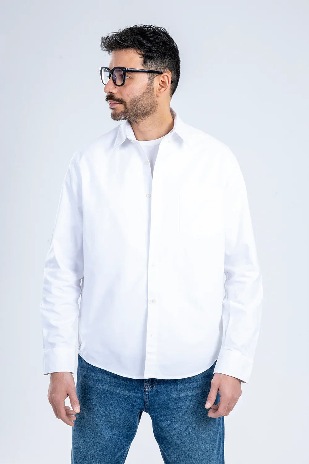 Striped Button-up Oxford shirt