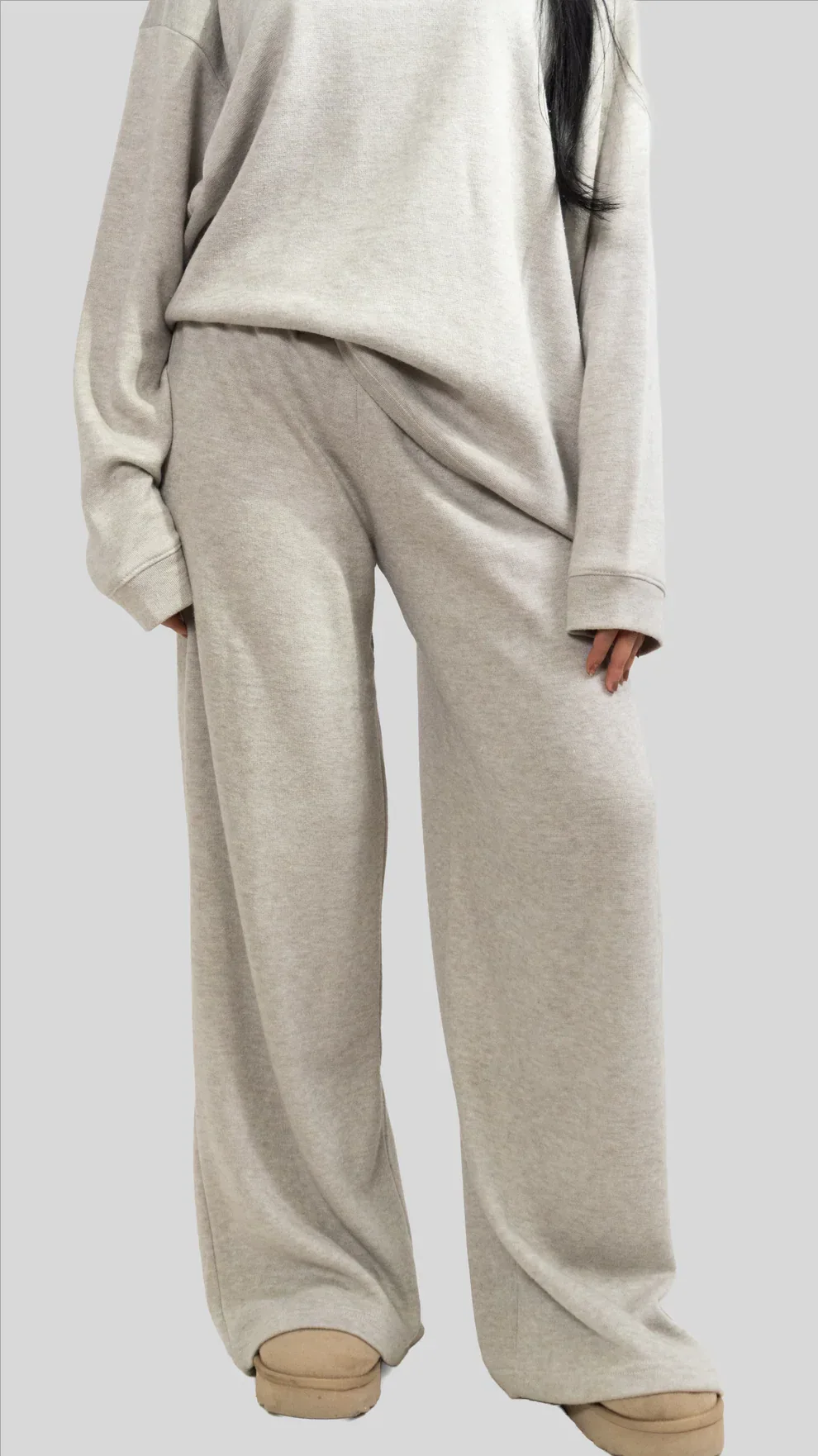 Softie wide leg pants Gray One size (S M)