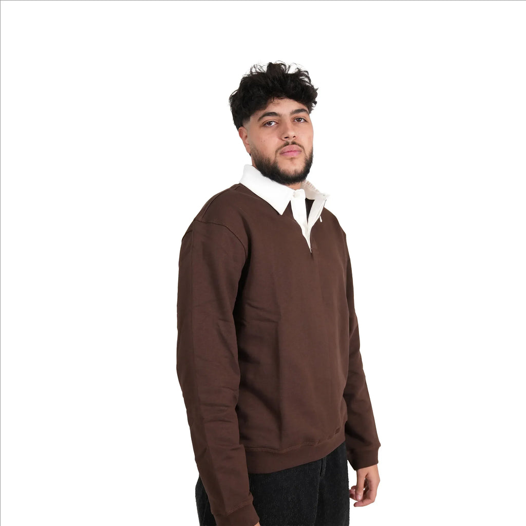 Long sleeves polo sweater