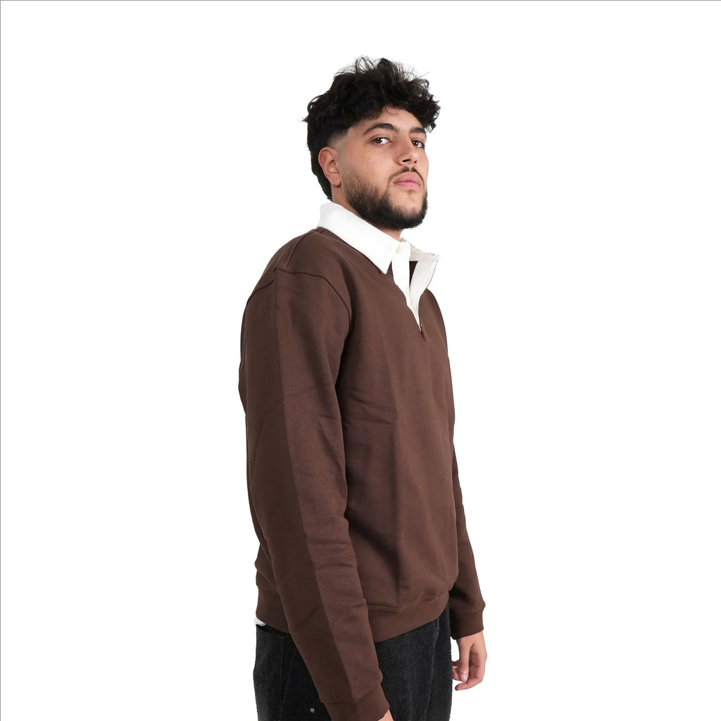 Long sleeves polo sweater