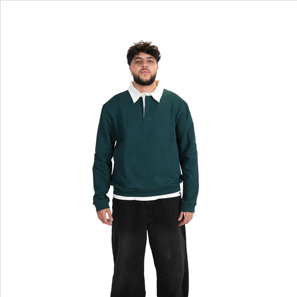 Long sleeves polo sweater