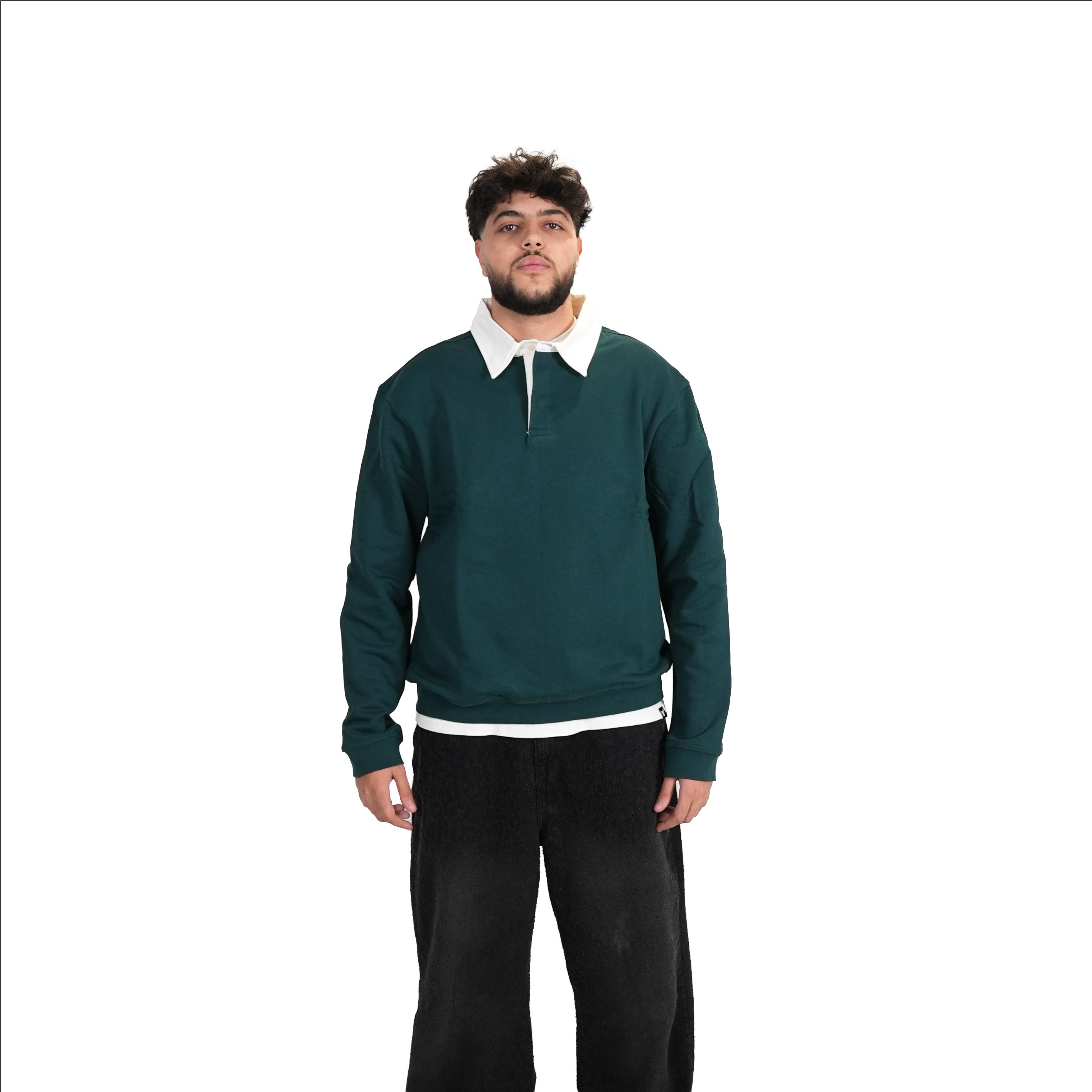 Long sleeves polo sweater