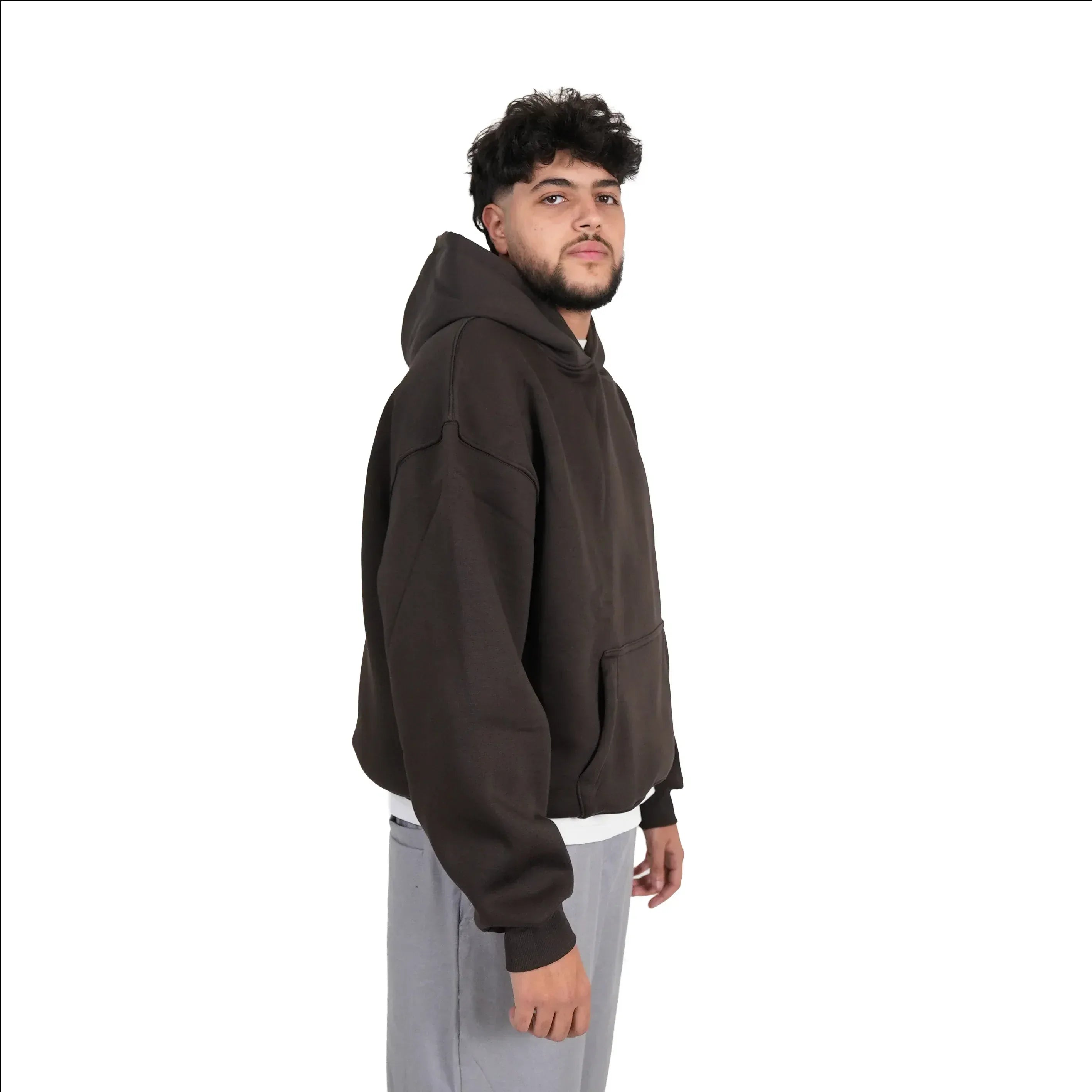 Pure Cotton Hoodie Brown