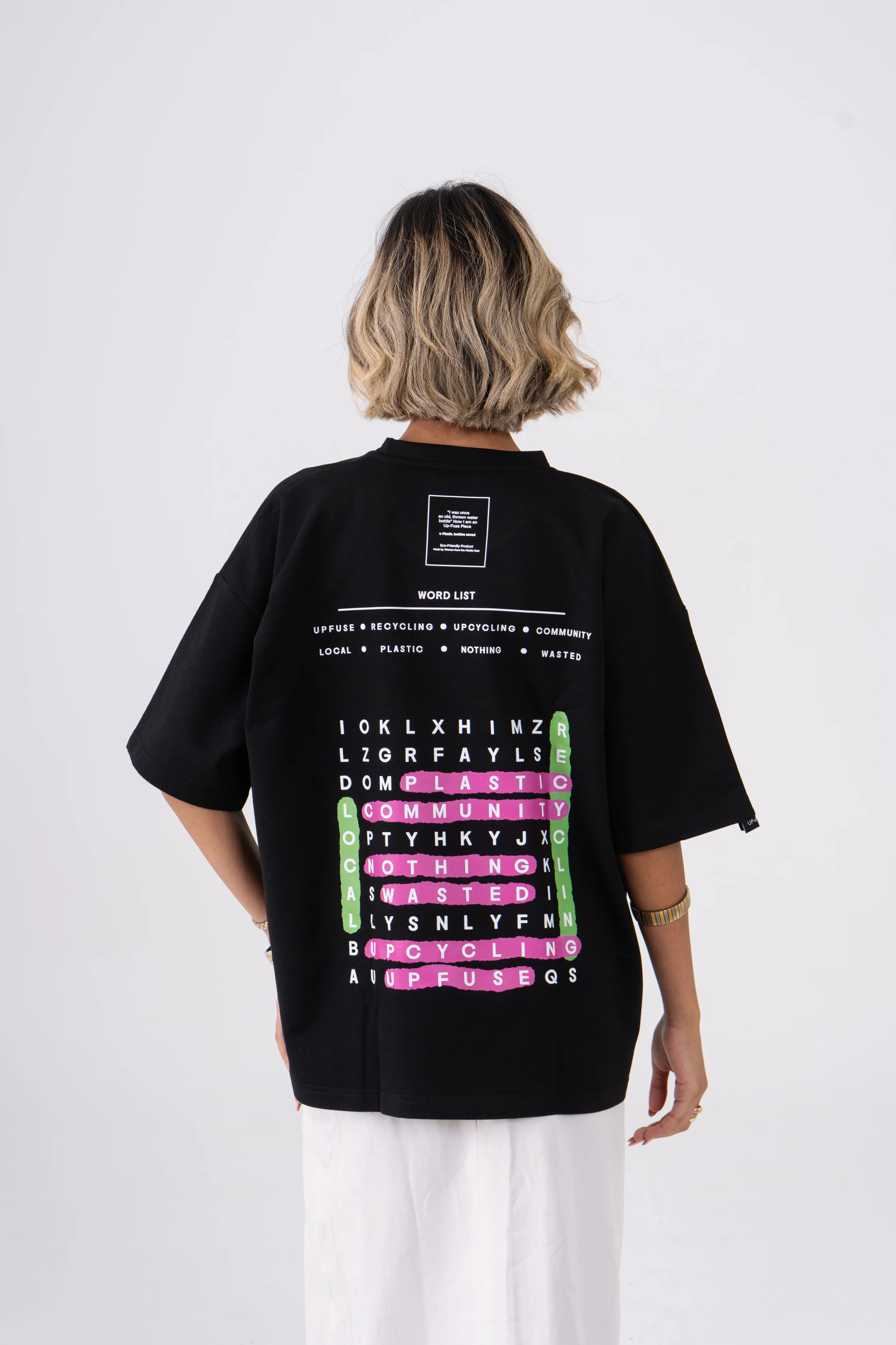 Oversized T-Shirt Cross Words Black S