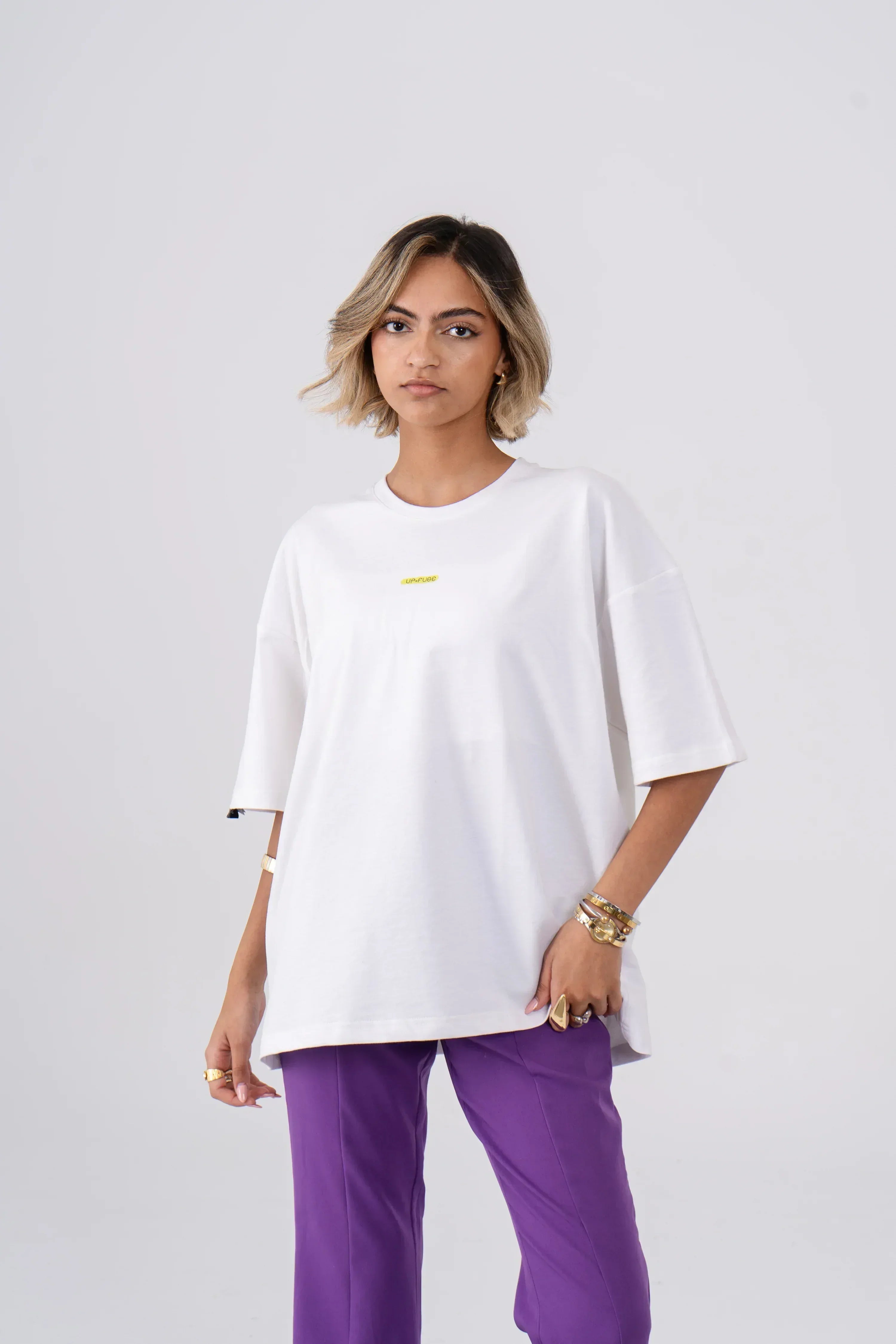 Oversized T-Shirt Cross Words White