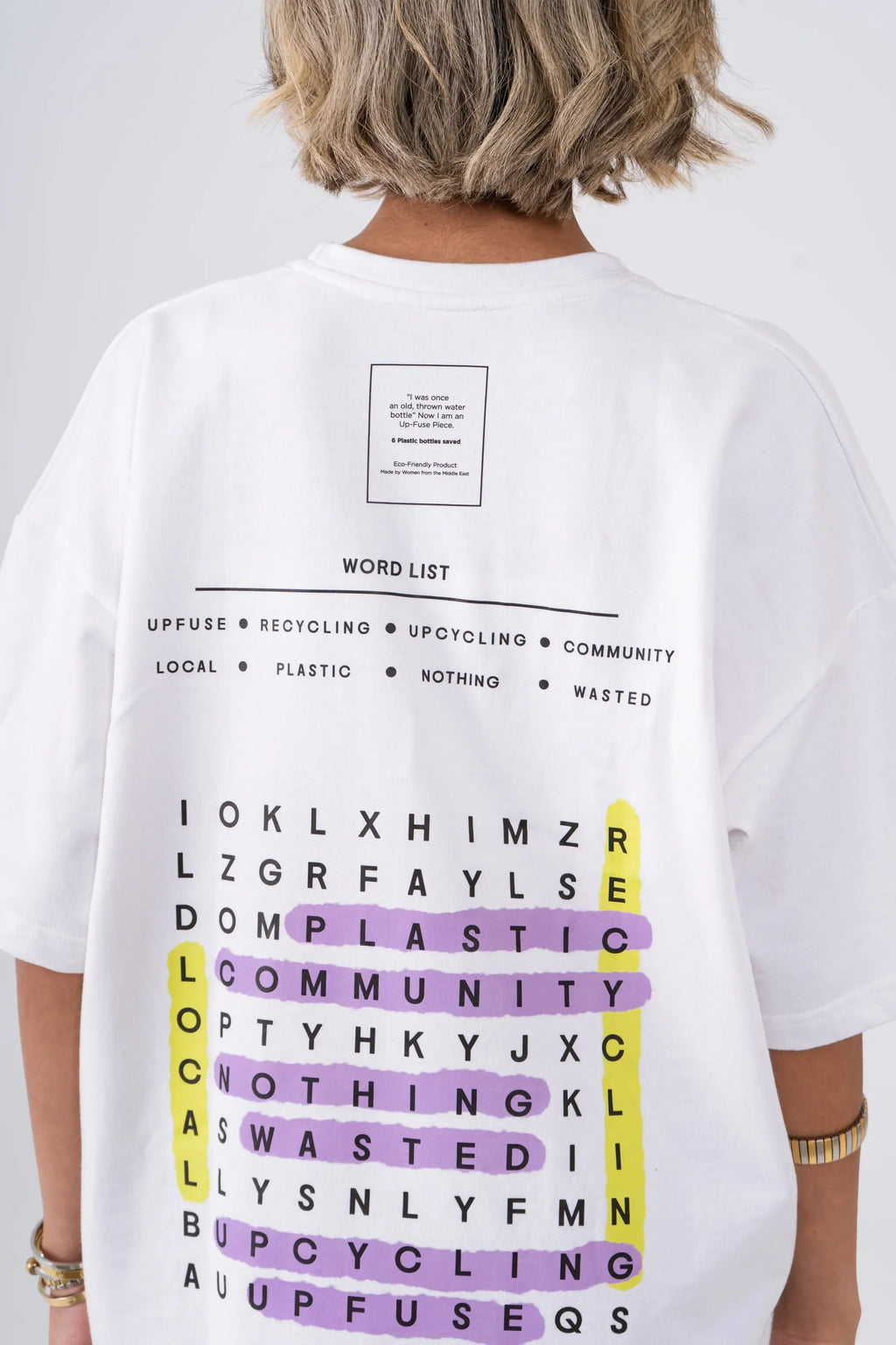 Oversized T-Shirt Cross Words White S