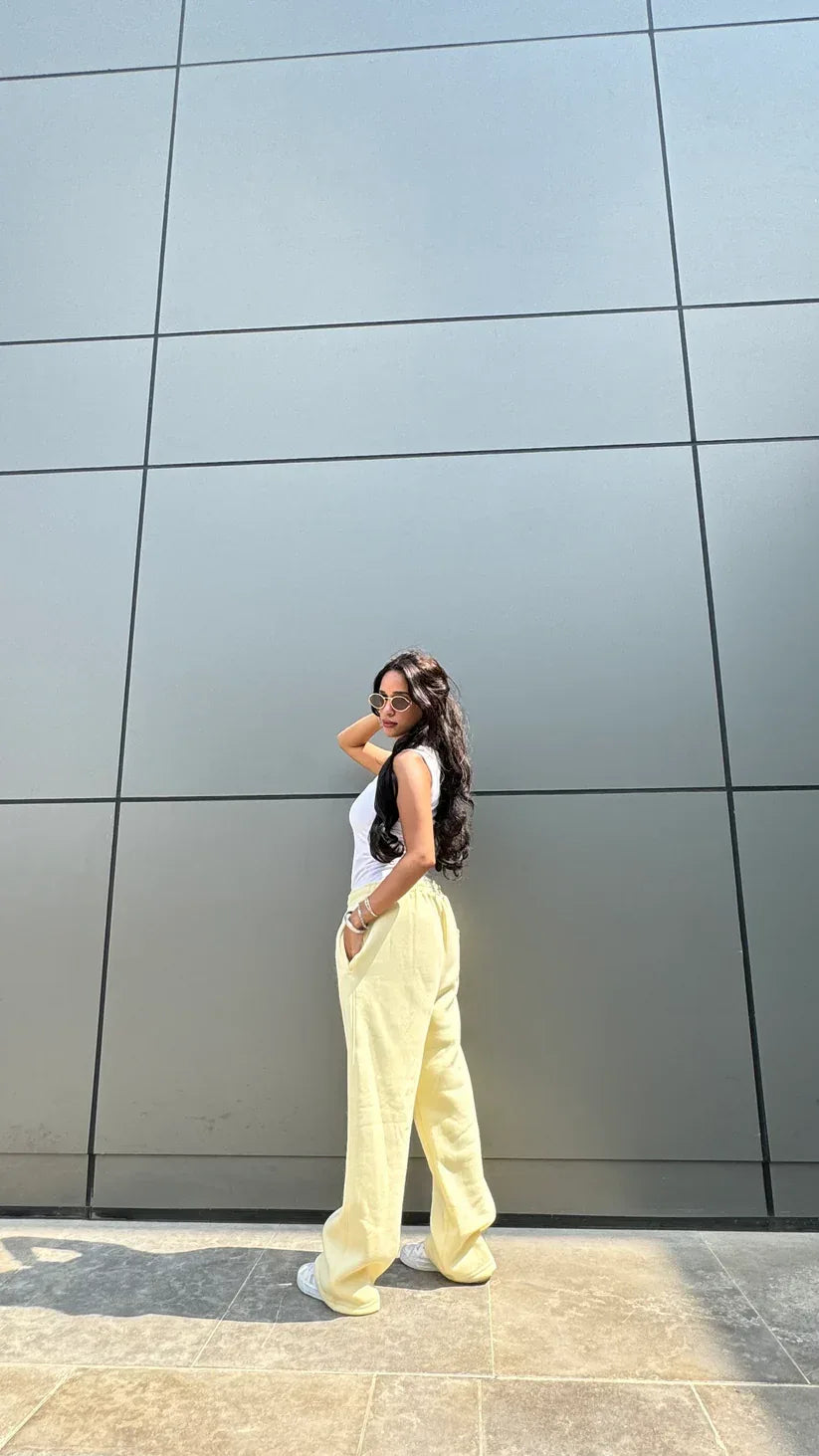 Butter yellow sweatpants