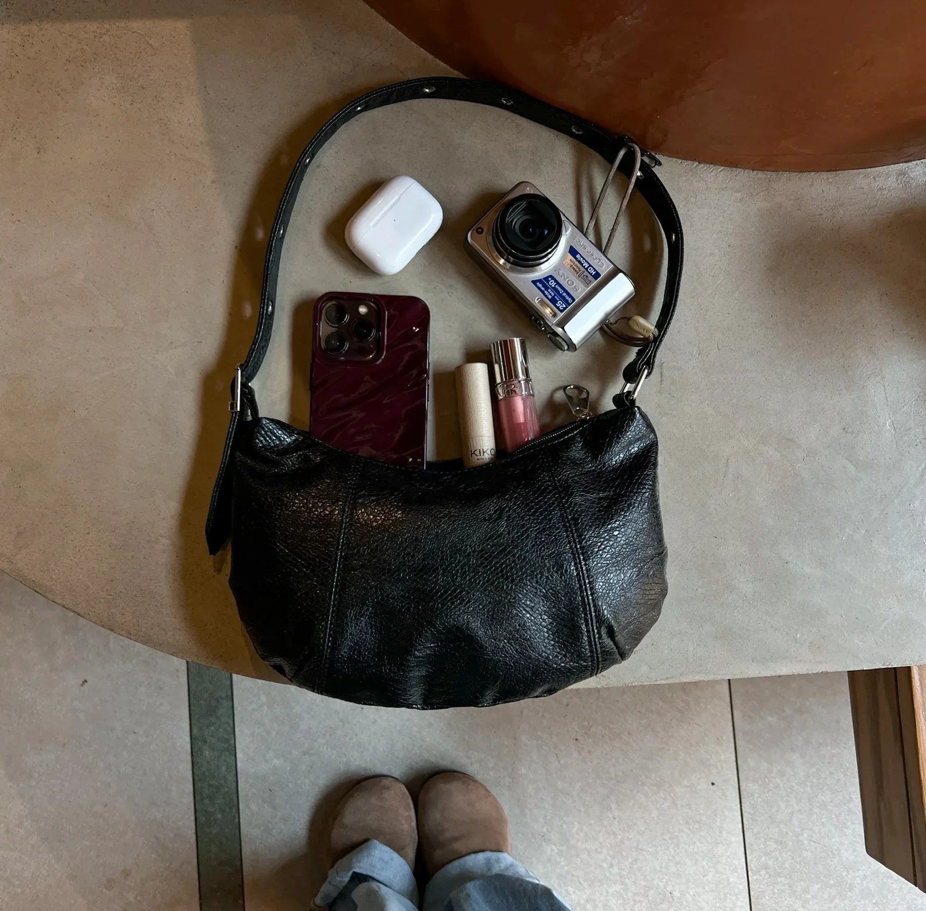 DRAGON LEATHER BAG Black