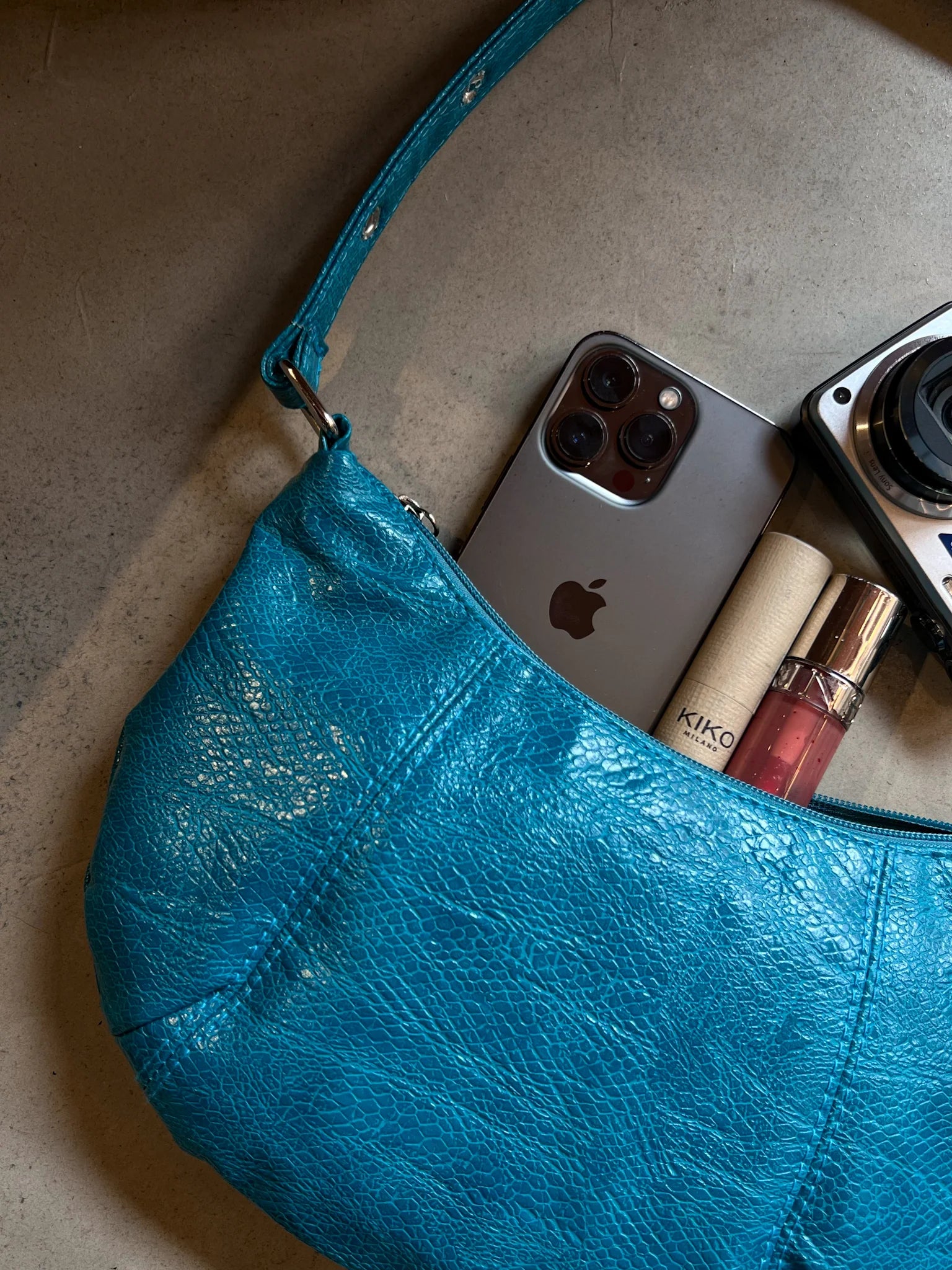 DRAGON LEATHER BAG Blue