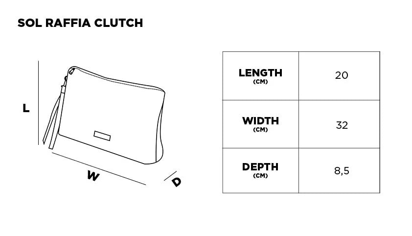 Sol Raffia Clutch