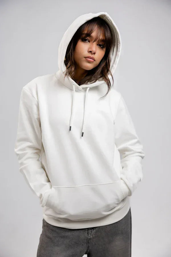 Unisex Blank Hoodie Winter Cream
